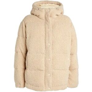 NWT Good American Essentials Sherpa Cocoon Puffer Jacket Coat in Cream XL 4